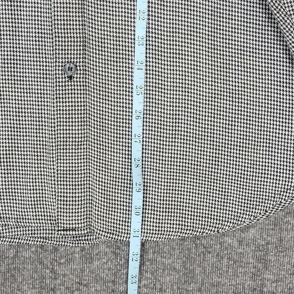 Guess Shirt Mens L Black White Houndstooth Flannel Vintage Classics Button Up - Picture 4 of 10